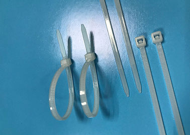 Weiße Nylonbreite 3.6mm der kabelbinder-PA66 der Längen-100mm 27 lbs Dehnfestigkeits-