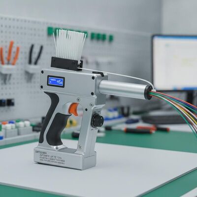 SWT25100H Modell Automatisches Zip Tie Tool mit 20N bis 80N Verstellbarer Bündeldichte Ideal für Drahtgurtmontage